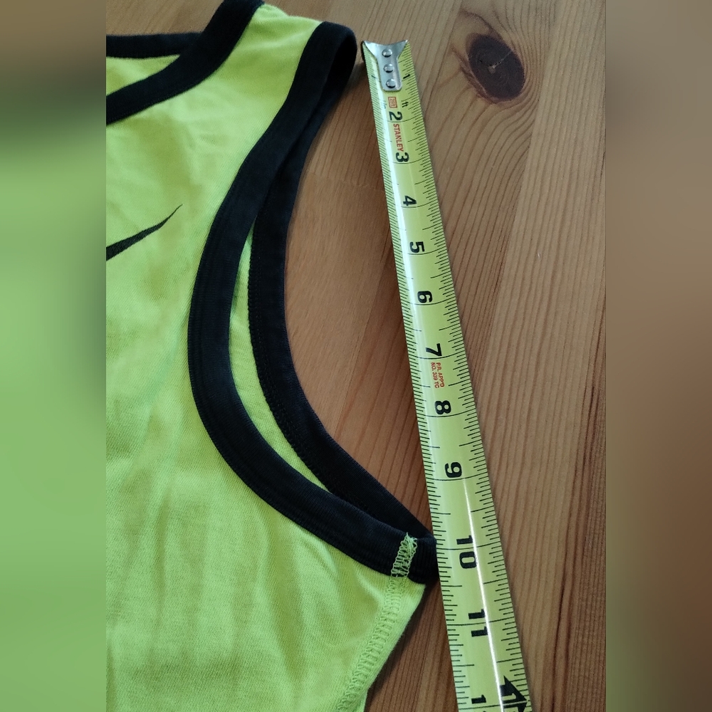 WOMENS NIKE TEE NEON YELLOW TANK TOP STANDARD FIT RUNNING ACTIVE - Picture 9 of 12